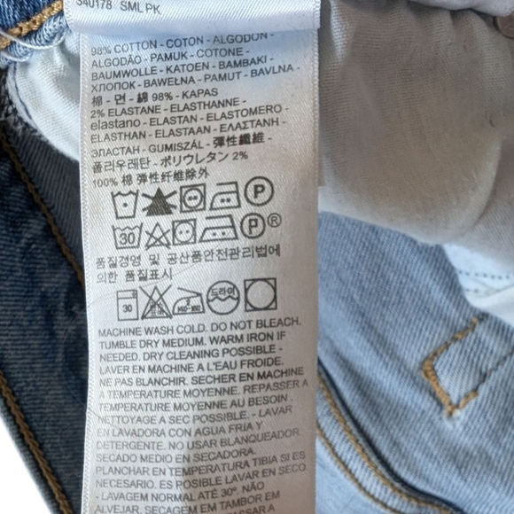 Levi's Wedgie Fit Ankle Jeans Light Wash Cotton Denim Button Fly Women's size 27 - Picture 11 of 16